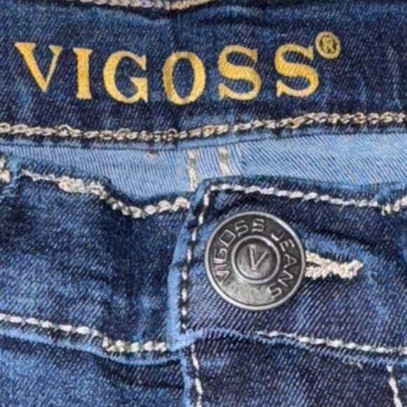 Vigoss Girls The Jagger Skinny Jeans Size 6 Denim Patchwork Design - Picture 3 of 12